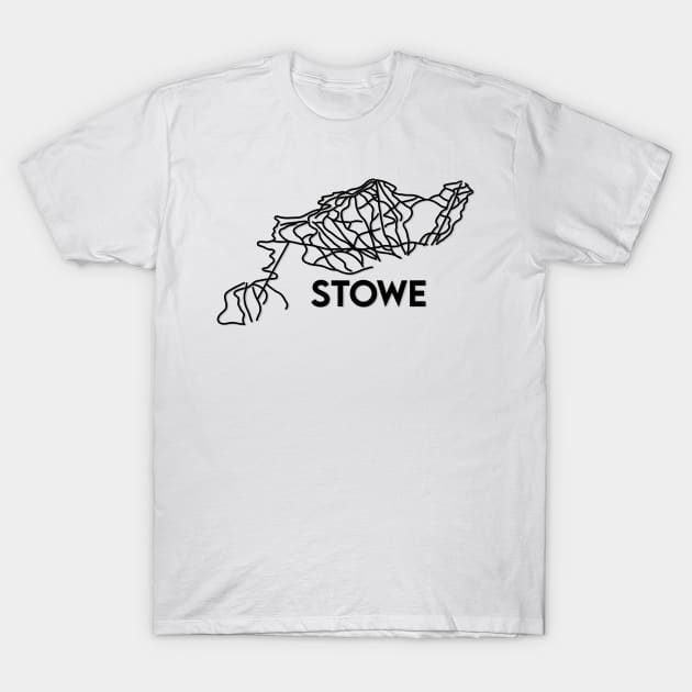 Stowe VT Trail Map | Stowe Ski Resort Trails (2) T-Shirt by emilystp23